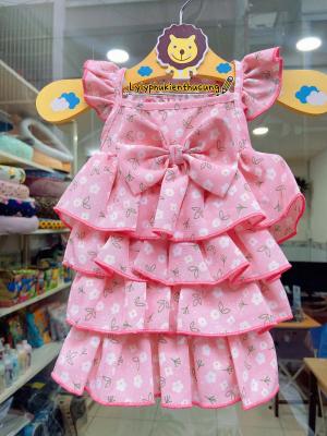 VÁY/ ĐẦM TẦNG HOA NHÍ HỒNG (1-12KG)